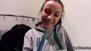 flawless czech teen teased supermarket drilled pov?