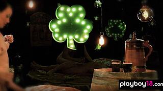 Petite Czech teen Kayla Lyons gives her girlfriend a special massage