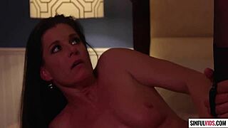 bedroom sex with hot brunette cougar india summer licking and fucking