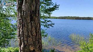 The Pretty Slut Begs for Cock in Cowgirl and Cum Inside Outdoors