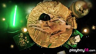 Petite Czech teen Kayla Lyons gives her girlfriend a special massage