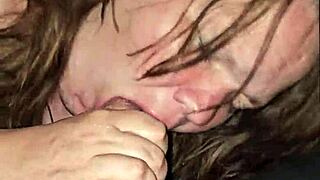 wife spits on cock and keep going moans and deepthroats