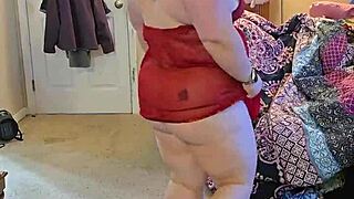 Milf Bbw Dances Striptease Ripping Lingerie