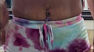 i'm changing my bellybutton ring to a stiletto charm in the bathroom