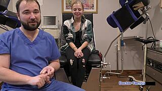 ava siren spreads ass for dr tampa's exam