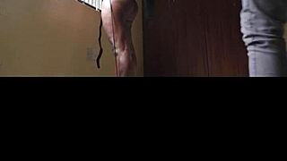 Dramatic indoor scene woman in black tights - jul 16 2024