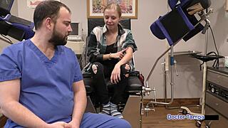 ava siren spreads ass for dr tampa's exam