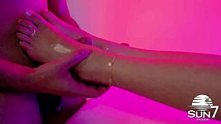 Masseuse Fucks Skinny Teen With Footjob And Blowjob