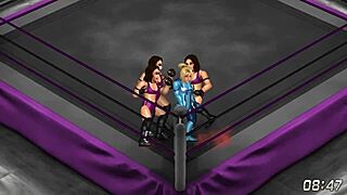 cammy asks samus, 'ready for lesbian wrestling?' in fire pro