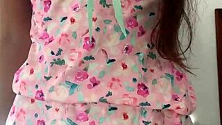 Innocent Pajama Girl Spied on Camera