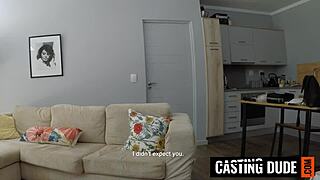 Petite Ebony Babe Mounts Monster Cock, Swallows Deep In Throat