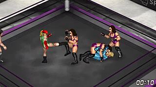 cammy asks samus, 'ready for lesbian wrestling?' in fire pro