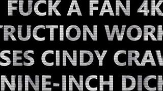 Hey, watch how busty Cindy Crawford drains Joe's massive cock with her big tits at the porn convention?