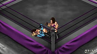 cammy asks samus, 'ready for lesbian wrestling?' in fire pro