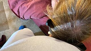 Granny Batgirl sucking Batman's cock in costumes