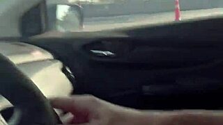 Blowjob to Uber Driver While Driving with Cum