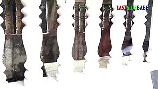 Caught Wife Fucking Landlord Outdoor