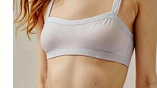 Lingerie models strut in flower panties barefoot 😊