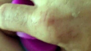 rainbow dildo anal creampie with chubby brunette 😈