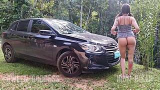 She smokes and i fuck her hard. Then she sucks me off while pissing in this short outdoor clip!