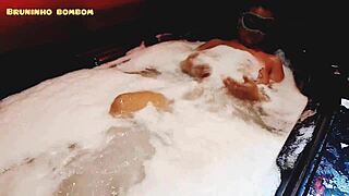 the married woman, freed by her husband, dives into wild passion with the young black stud's massive cock in a steamy brazilian encounter