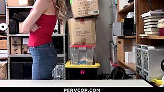 Guard disciplines shoplifting teen in garage