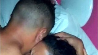 Milf housewife Karina takes two young guys' cocks in cuckold group fucking.