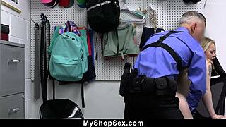 Teen Succumbs to Security Officer!