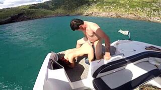 on the boat trip, joy cardozo gets into live oral sex with voyeurs watching