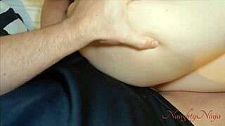 step-mom accidently falls on my dick while she cleans around me