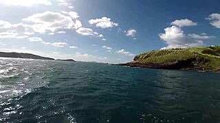 on the boat trip, joy cardozo gets into live oral sex with voyeurs watching