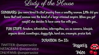 I got interrogated by dominant female then used for her pleasure while handcuffed