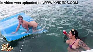 Miami boat day 2023 backstage features Willow Ryder, Ameena Green, Aria Six and more with monster cocks