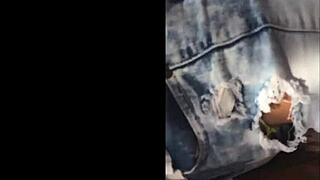 blonde's juicy ass hidden in candid voyeur shot, amateurs capture the moment