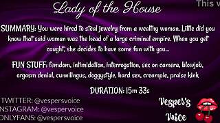 I got interrogated by dominant female then used for her pleasure while handcuffed