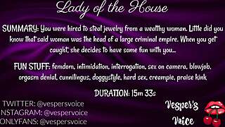 I got interrogated by dominant female then used for her pleasure while handcuffed