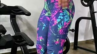 Amateur Babe Bent Over In Gym Leggings Gets Fucked Hard By Huge Cock And Swallows Cumshot In Mouth