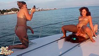 Miami boat day 2023 backstage features Willow Ryder, Ameena Green, Aria Six and more with monster cocks