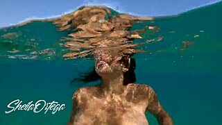 Pornstar Sheila Ortega Sucking and Fucking Underwater While Snorkeling