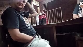 Employee Gives Handjob At Work