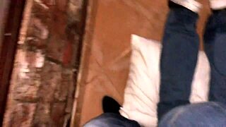 Hot cheating girlfriend blows dick until cum in mouth