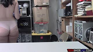 non working pornstar caught shoplifting by lp officer with monster cock hidden