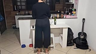 The Stepson Asks His Stepmother For Masturbation Help To Cum