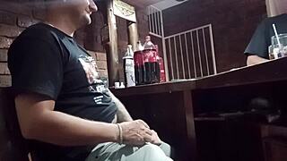 Employee Gives Handjob At Work