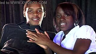 Black Babe In Casting Interview Shows Natural Tits And Petite Body For Couple Fun