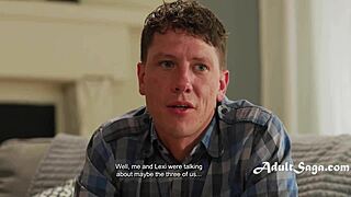 Milf threesome in garage with teen