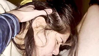 cumming on her tonsils pawg sucks up juicy cock deep throat