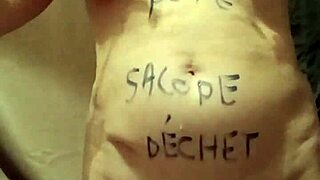 Slave milf maid endures belt blows and mouth stretching