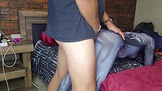 grace in spidergirl cosplay takes it deep in her tight ass until its filled with cum