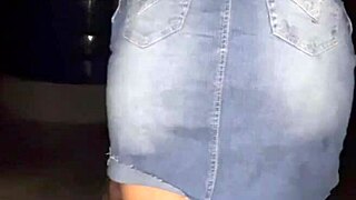 Step cousin stays due to heavy rain so I rim her ass hard outside with her moaning loud on my cock.